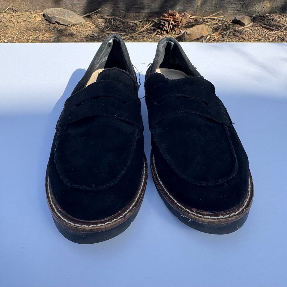 Anne Klein Emmylou Penny Loafers in Black Suede Size 7
